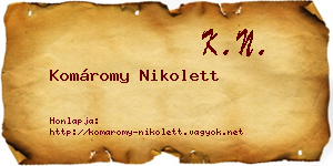 Komáromy Nikolett névjegykártya