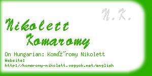 nikolett komaromy business card